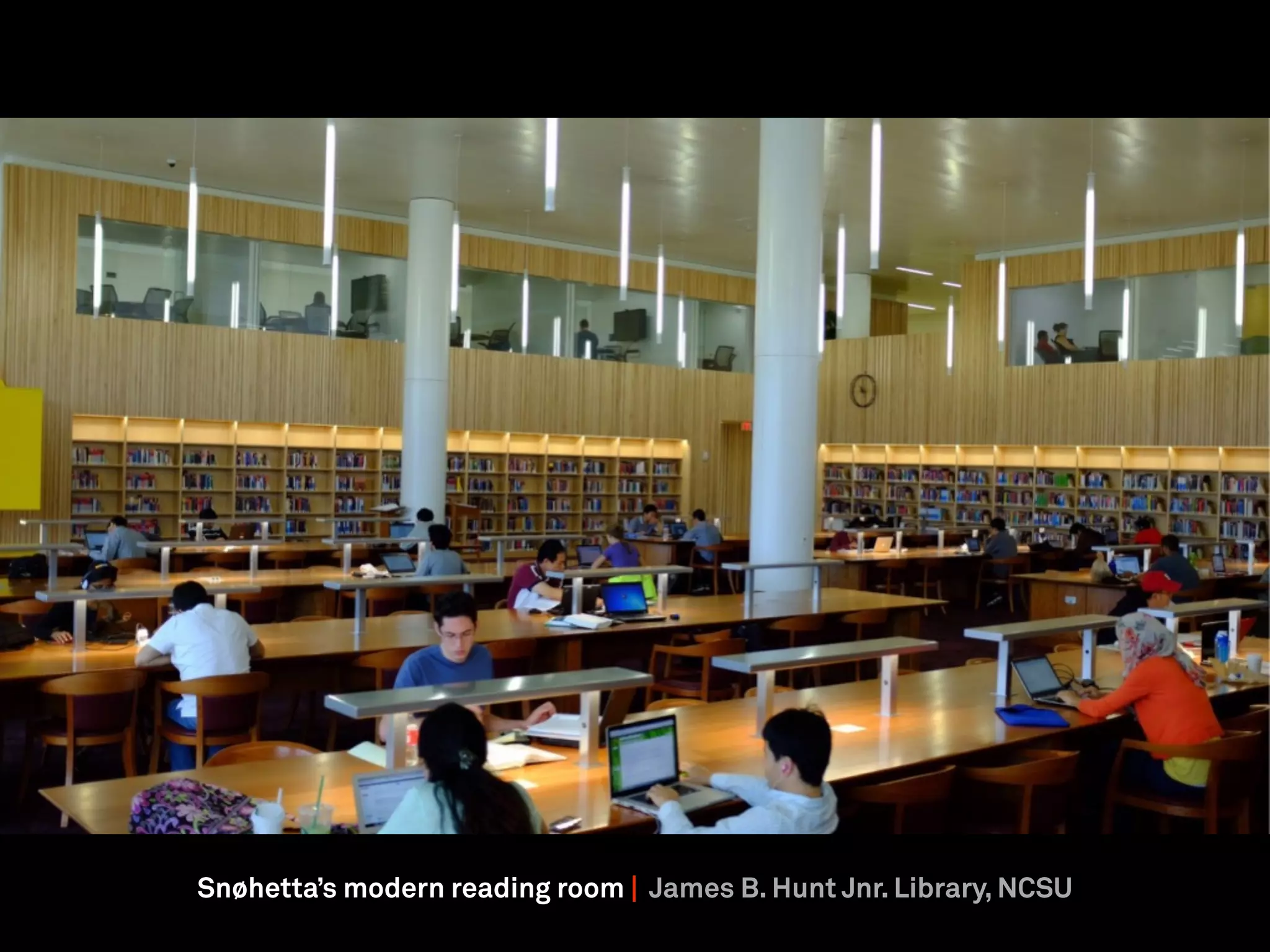 Snøhetta’s modern reading room | James B. Hunt Jnr. Library, NCSU
 
