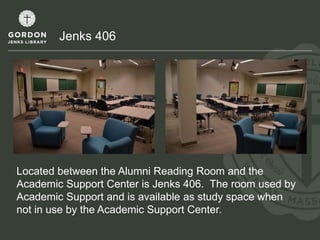 Jenks Library Virtual Tour Slide 50