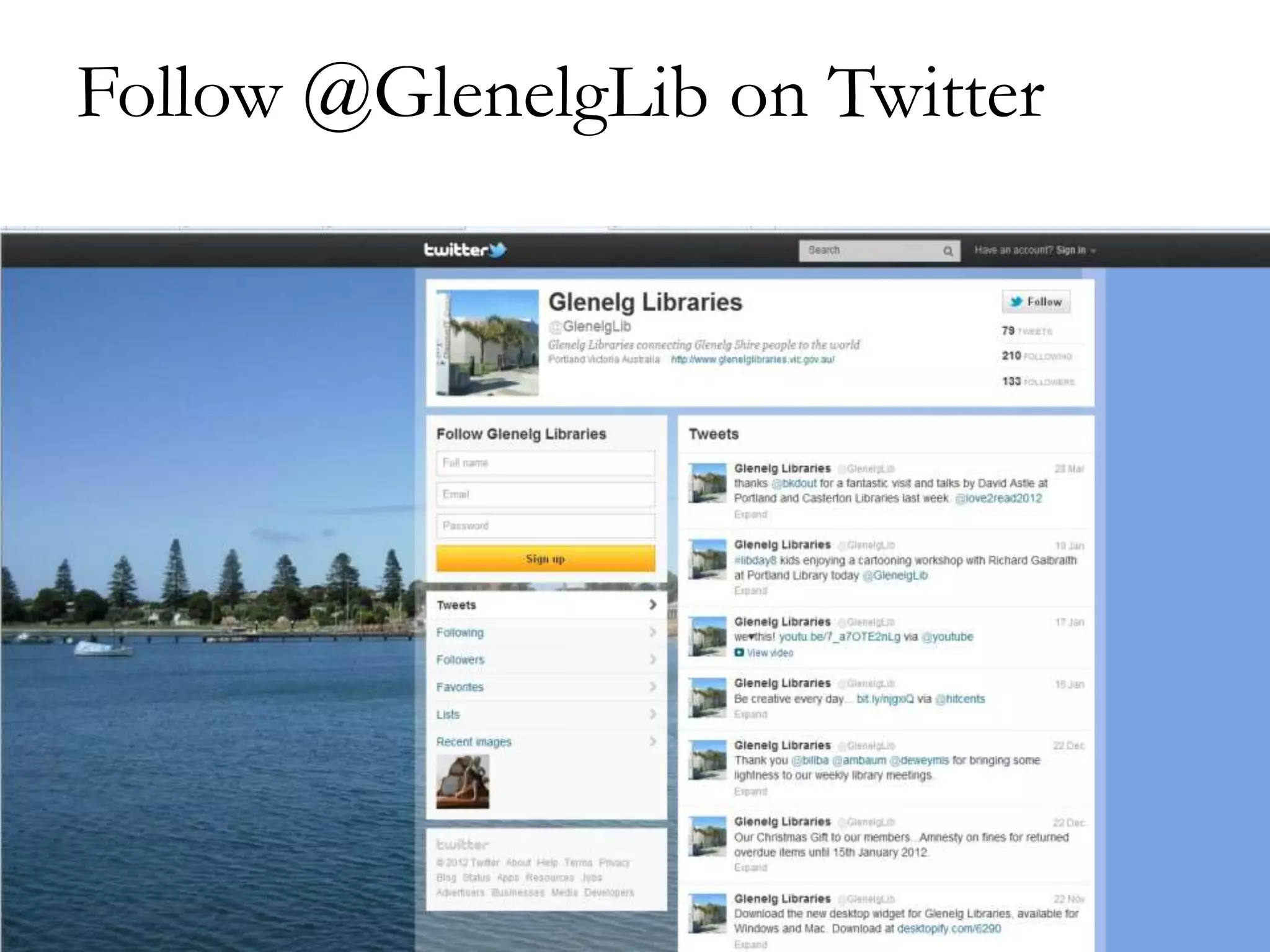 Follow @GlenelgLib on Twitter

 