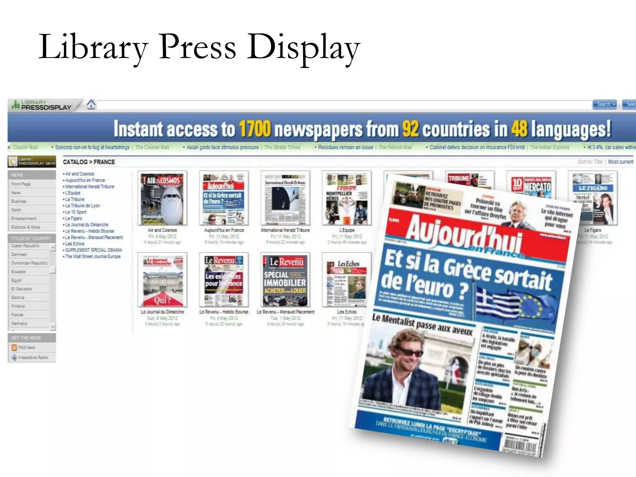 Library Press Display

 