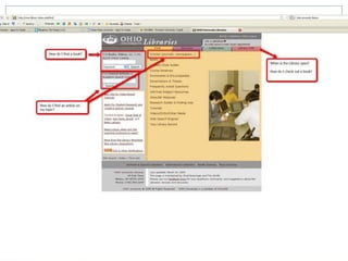 Library Website Usability