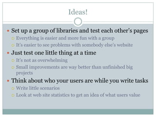 Library Website Usability