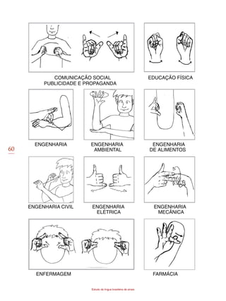60
Estudo da língua brasileira de sinais
		 COMUNICAÇÃO SOCIAL	 	 EDUCAÇÃO FÍSICA
	 PUBLICIDADE E PROPAGANDA
ENGENHARIA ENGENHARIA ENGENHARIA
AMBIENTAL DE ALIMENTOS
ENGENHARIA CIVIL ENGENHARIA ENGENHARIA
ELÉTRICA MECÂNICA
ENFERMAGEM		 		 FARMÁCIA
 