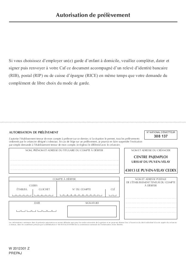 Dossier Caf Complement Libre Choix Mode Garde Dossier Caf Complement Libre Choix Mode Garde