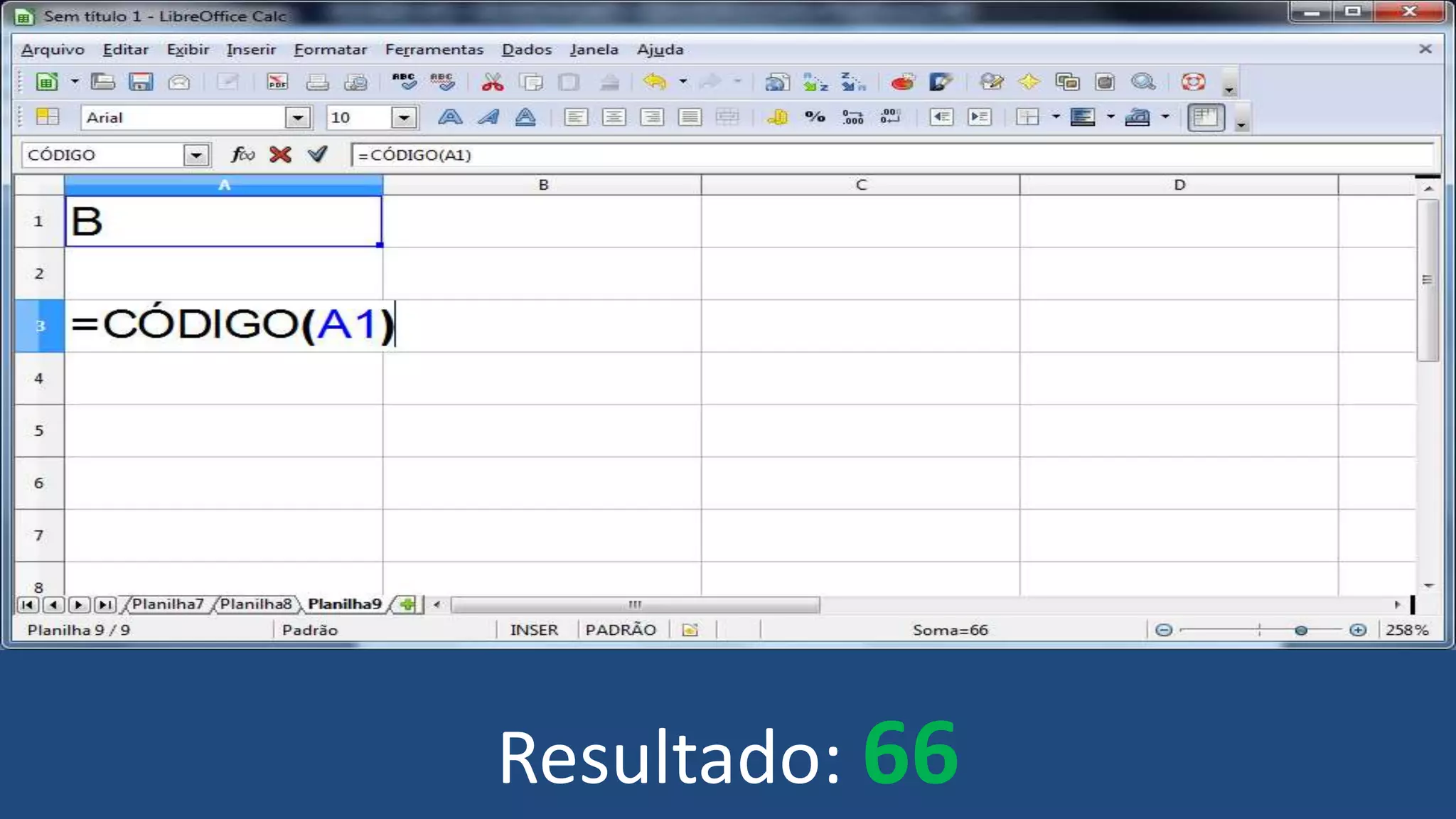 Resultado: 66
 