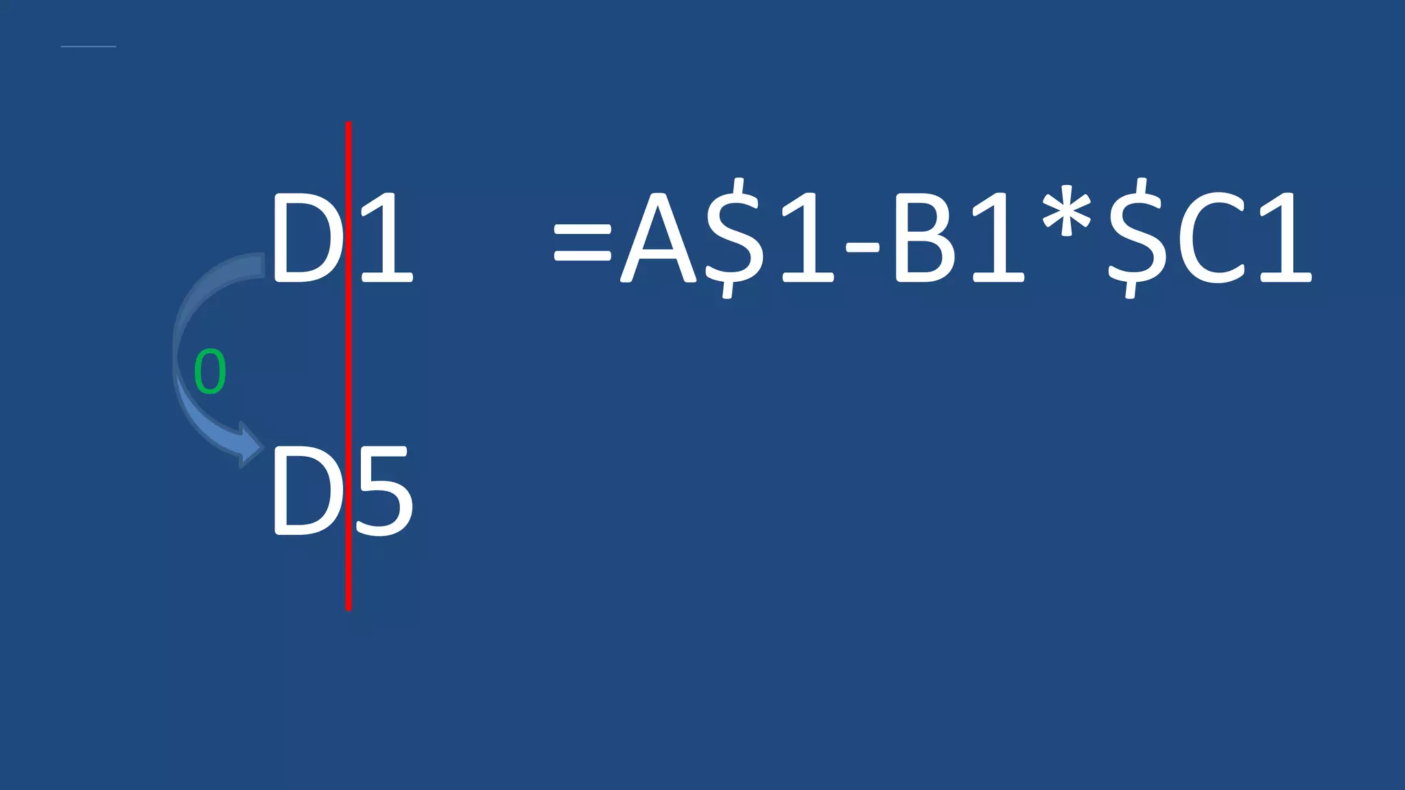 D1 =A$1-B1*$C1
D5
0
 