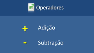 +
-
Adição
Subtração
 