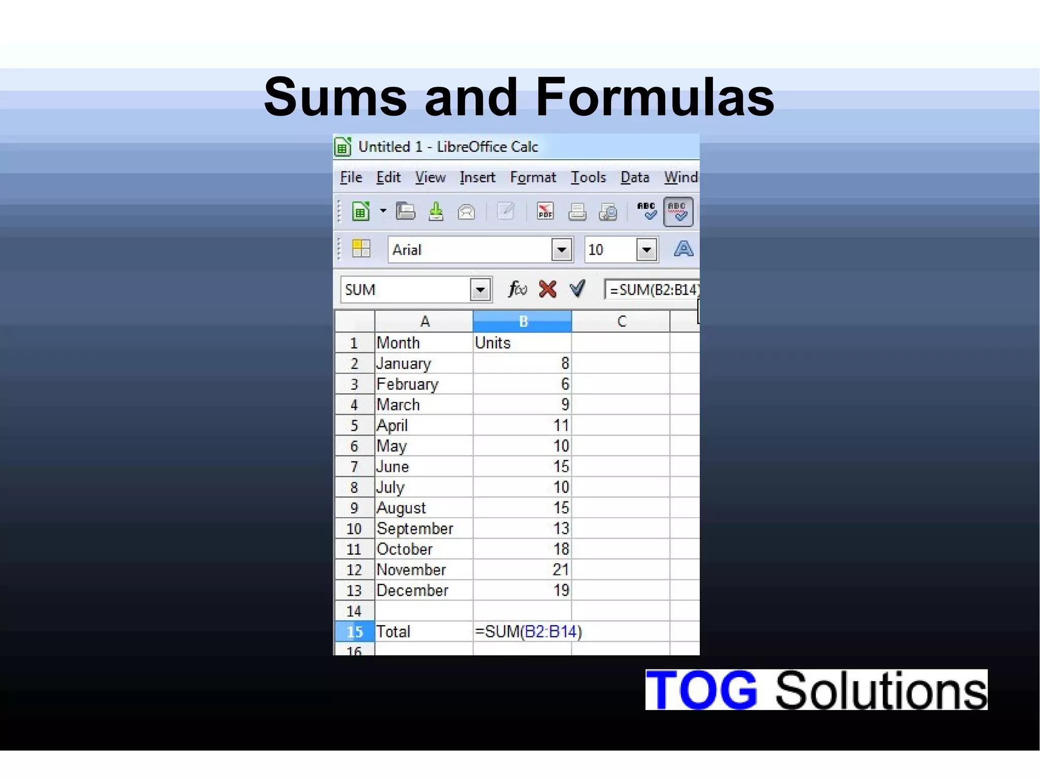 Sums and Formulas