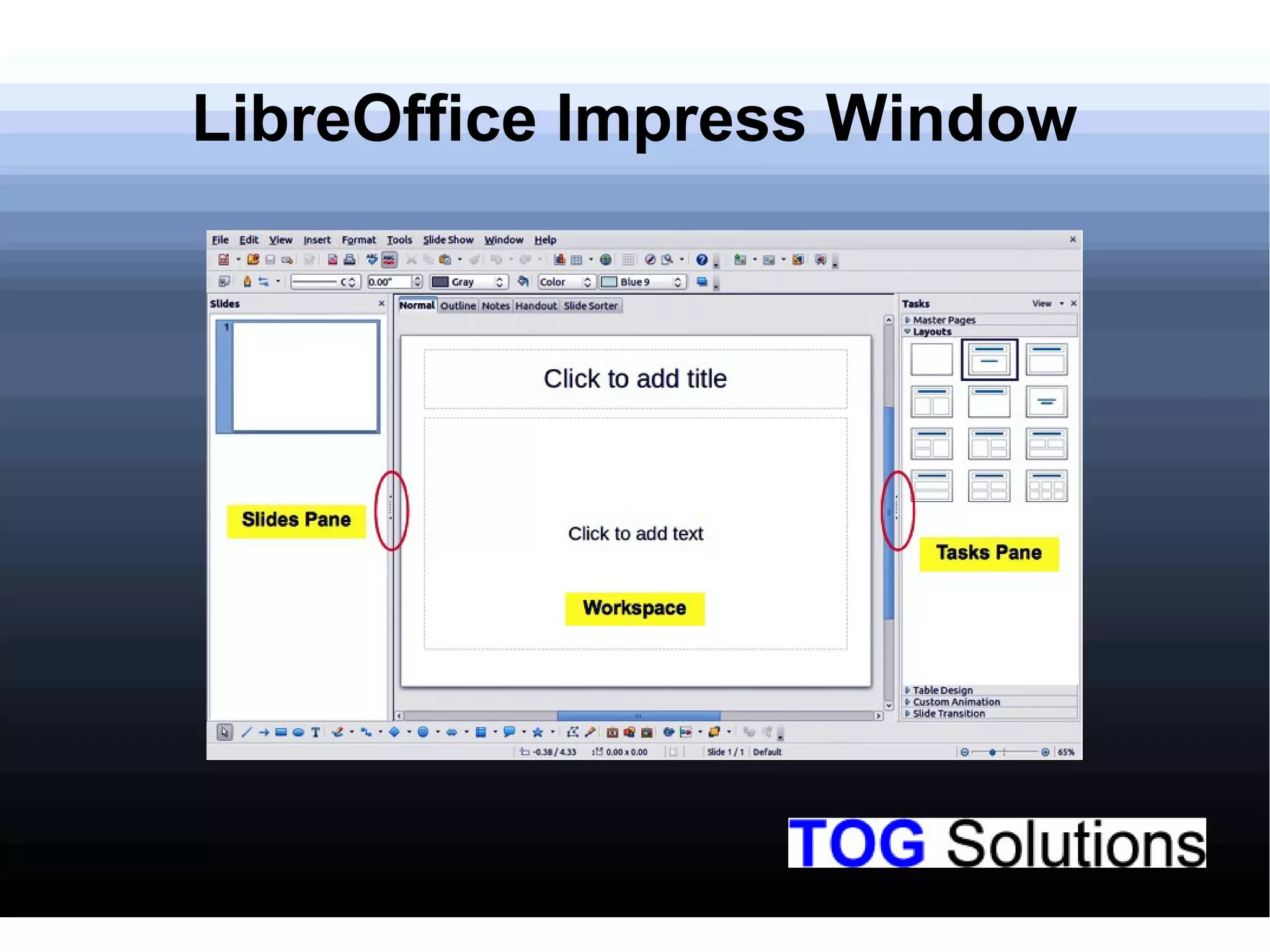 LibreOffice Impress Window