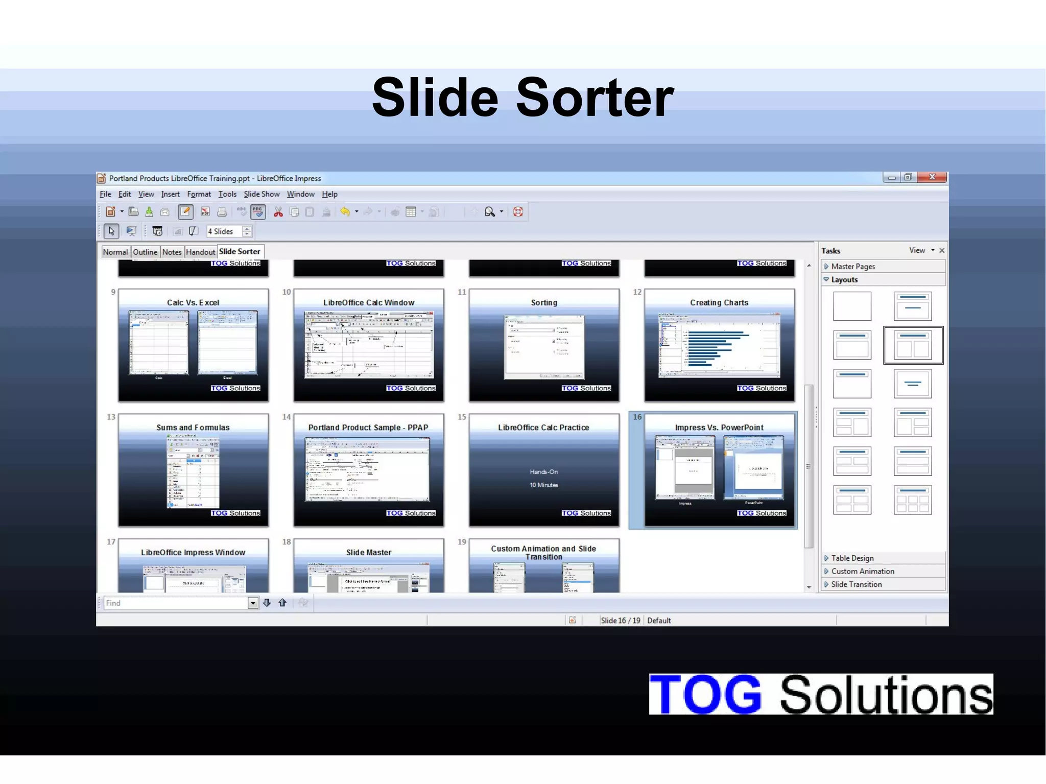 Slide Sorter