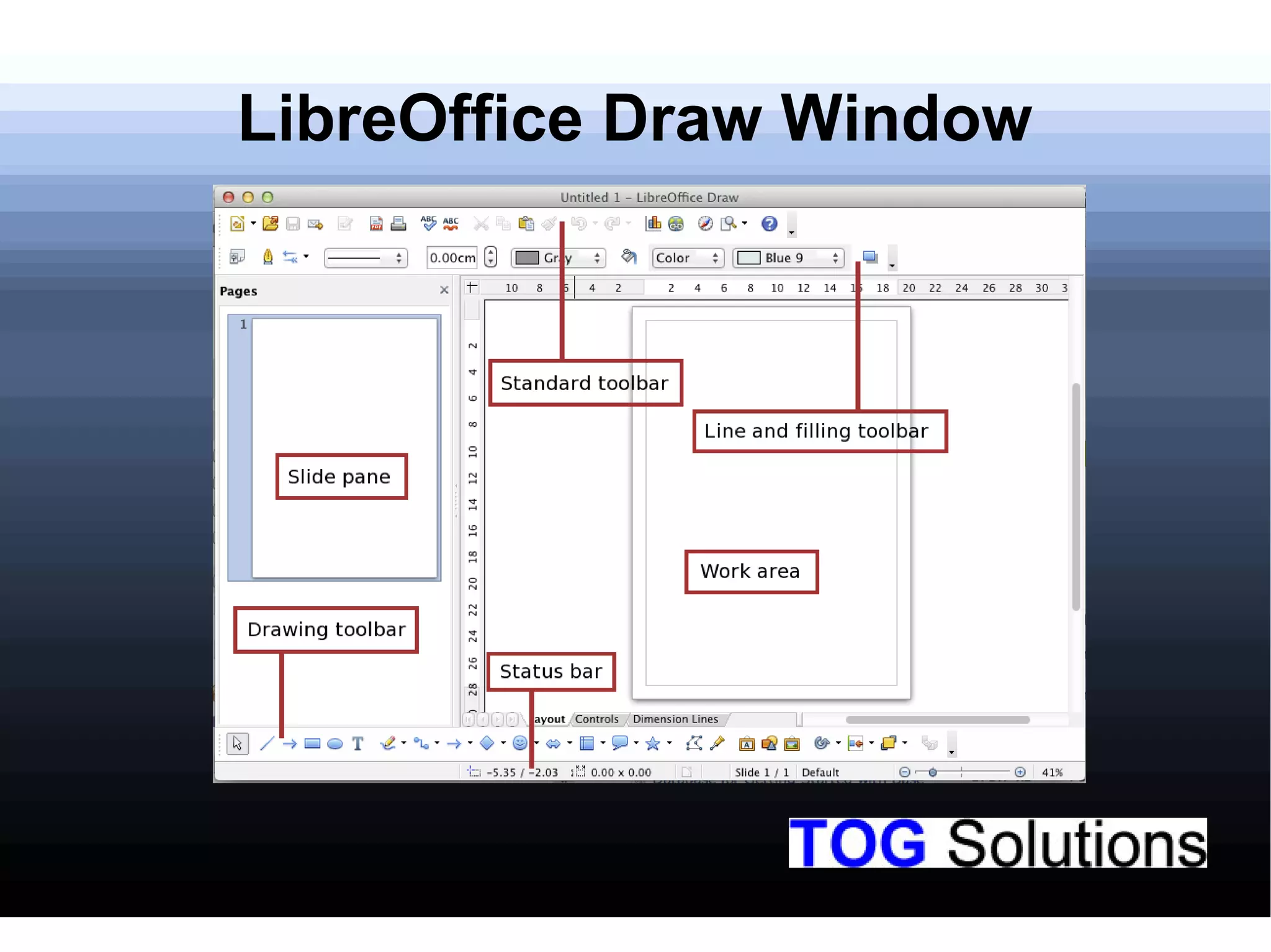 LibreOffice Draw Window