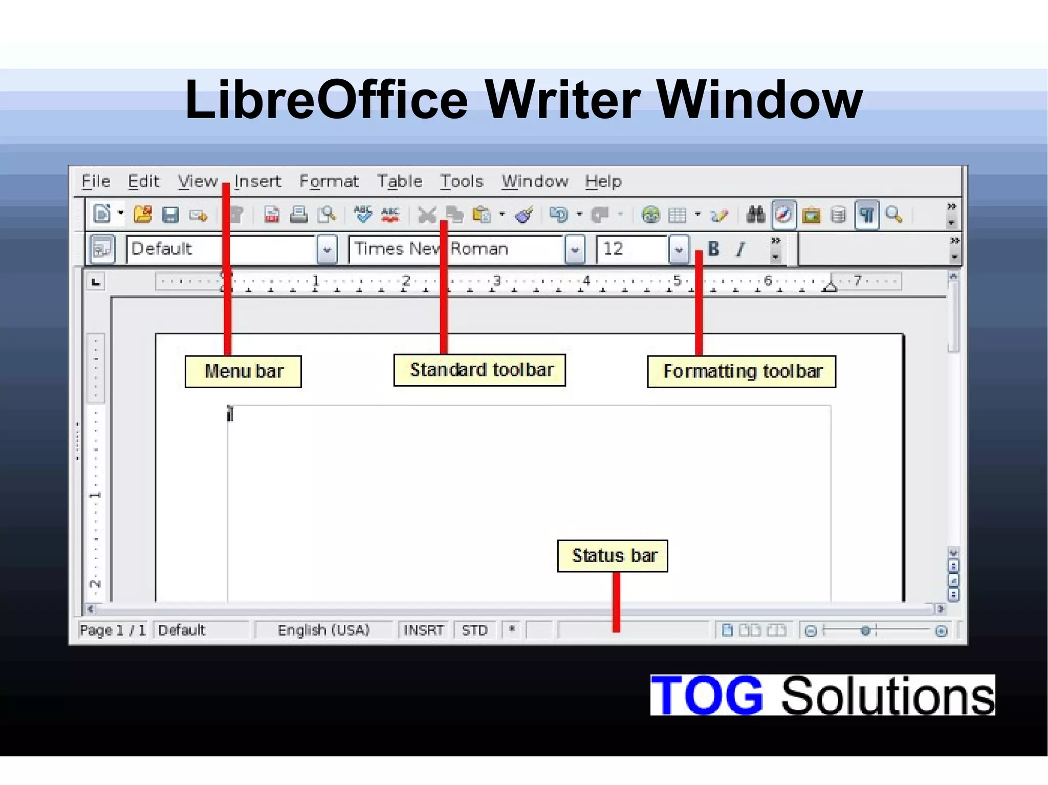 LibreOffice Writer Window