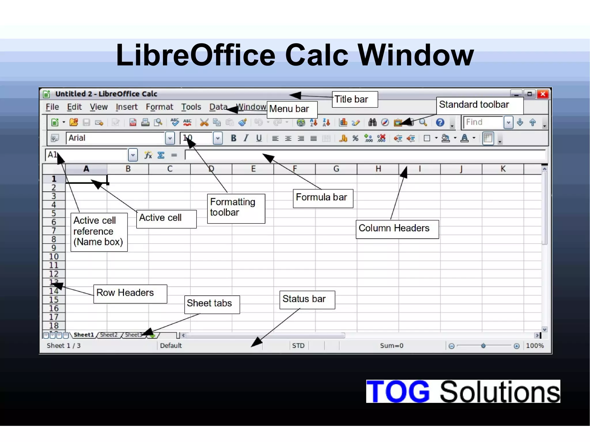 LibreOffice Calc Window