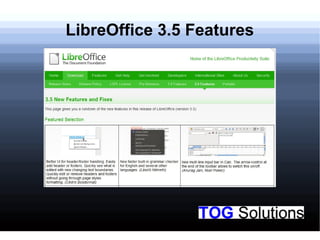 LibreOffice 3.5 Features