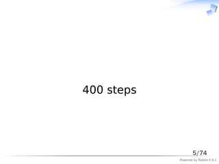 　




400 steps




                   5/74
            Powered by Rabbit 0.9.2
 