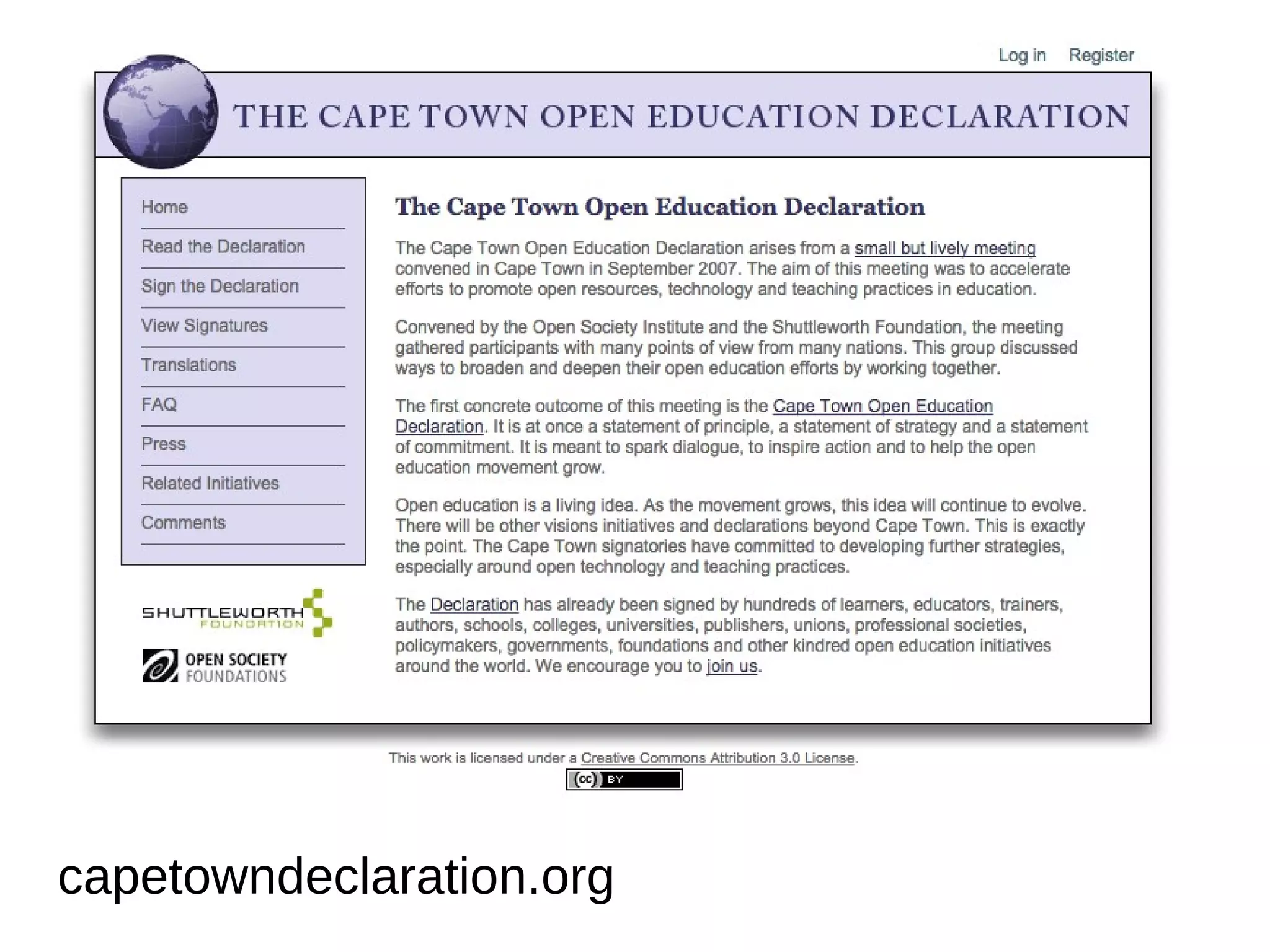Open Access
Open Data
Open Education
 