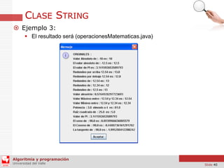 Librería String, Math de Java (NetBeans) | PDF