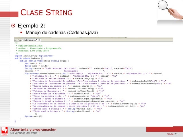 Librería String, Math de Java