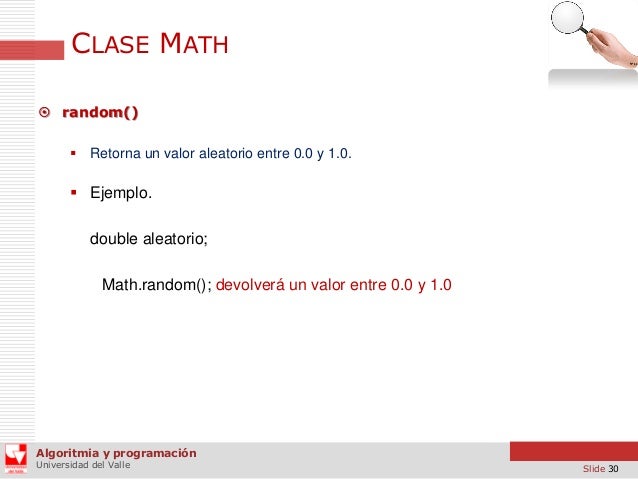 Librería String, Math de Java
