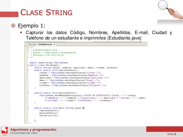 Librería String, Math de Java