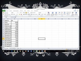 Libreta de calificaciones en Power Point.