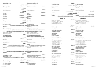 Pietà, gran dio, di me!                                               ¡Dios mío! ¡Ten piedad de mí!                                                                                ALFREDO
                                                                                                                                  Al gioco che vorrete.                                                Al juego que queráis.
                                                        IL BARONE - EL BARÓN
                                                            (PUNTA)                                                  (APUESTA)                                                     IL BARONE   - EL BARÓN
      Cento luigi a destra.                                                 Cien luises a la derecha.                             Siguiam gli amici;                                                   Sigamos a los amigos;
                                                               ALFREDO
                                                                                                                                  poscia...                                                            más tarde...
                                                            (PUNTA)                                                  (APUESTA)                                                           ALFREDO
      Ed alla manca cento.                                                  Y cien a la izquierda.                                Sarò qual bramerete...                                              Estoy a cuanto deseéis...
                                                               GASTONE
                                                                                                                                                                             (SI ALLONTANANO)                                                 (SE ALEJAN)
                                                                                                                                  Andiam!                                                             ¡Vayamos!
                                                        (TAGLIANDO)                                               (CORTANDO)
      Un asso...                                                            Un as...                                                                                               IL BARONE - EL BARÓN
      Un fante...                                                           Una sota...                                                                                        (BEN LONTANO)                                              (MUY DISTANTE)
                                                       (AD ALFREDO)                                                (A ALFREDO)    Andiam!                                                            ¡Vayamos!
      Hai vinto!                                                            ¡Has ganado!                                                             (VIOLETTA TORNA AFFANNATTA, INDI ALFREDO)               (VIOLETTA VUELVE, ANSIOSA; DETRÁS, ALFREDO)
                                                        IL BARONE   - EL BARÓN
      Il doppio?                                                            ¿El doble?                                                                     SCENA 13                                                 ESCENA 13
                                                               ALFREDO                                                                                                                   VIOLETTA
      Il doppio sia.                                                        Sea el doble.                                         Invitato a qui seguirmi,                                            Le he invitado a seguirme aquí,
                                                                                                                                  Verrà adesso...? Vorrà udirmi...?                                   ¿Vendrá ahora? ¿Querrá escucharme?
                                                               GASTONE
                                                                                                                                  Ei verrá, che l’odio atroce                                         Èl vendrá, pues su atroz odio
                                                        (TAGLIANDO)                                               (CORTANDO)      Puote in lui più di mia voce...                                     puede más en él que mi voz...
      Un quattro, un sette.                                           Un cuatro, un siete.
                                                                                                                                                                                         ALFREDO
                            IL DOTTORE, IL MARCHESE ED IL CORO - EL MÉDICO, EL MARQUÉS Y EL CORO
                                                                                                                                                                                       (ENTRA)                                                   (ENTRA)
      Ancora...!                                                      ¡Otra vez...!                                               Mi chiamaste?                                                       ¿Me llamábais?
                                                               ALFREDO                                                            Che bramate?                                                        ¿Qué deseáis?
      Pur la vittoria è mia!                                      ¡Y de nuevo, la victoria es mía!
                                                                                                                                                                                         VIOLETTA
                                    (PRENDE IL DIANARO E LO INTASCA)   (RECOGE EL DINERO Y SE LO METE EN EL BOLSILLO)             Questi luoghi abbandonate...                                        Abandonad este lugar...;
                GASTONE, IL DOTTORE, IL MARCHESE ED IL CORO - GASTONE, EL MÉDICO, EL MARQUÉS Y EL CORO                            Un periglio vi sovrasta..                                           un peligro os acecha...
      Bravo davver...! La sorte                                   ¡Bravo! ¡Muy bien! La suerte
                                                                                                                                                                                         ALFREDO
      è tutta per Alfredo...!                                     es hoy solamente para Alfredo...                                Ah, comprendo...!                                                   ¡Ah, comprendo...!
                                                                FLORA                                                             Basta, basta...                                                     Basta, basta...
      Del villeggiar la spesa                                               Los gastos de la estancia en el campo                 E sì vile mi credete?                                               ¿Tan vil me creéis?
      Farà il Baron, già il vedo.                                           serán por cuenta del barón; ya lo estoy viendo.
                                                                                                                                                                                         VIOLETTA
                                                               ALFREDO                                                            Tremo sempre dal Barone...                                          Temo siempre al barón...
                                                        (AL BARONE)                                                (AL BARÓN)                                                            ALFREDO
      Seguite pur.                                                          Sigamos, pues.                                        È fra noi mortal questione...                                       Entre nosotros hay una rivalidad a muerte...
                                                          SERVO   - SIRVIENTE                                                     S’ei cadrà per mano mia                                             Si él cayese por mi mano,
      La cena è pronta.                                                     La cena está preparada.                               Un solo colpo vi torria                                             de un sólo golpe os dejaría
                                                                FLORA
                                                                                                                                  Coll’amante il prottettore...                                       sin amante ni protector...
      Andiamo.                                                  Vayamos.                                                          V’atterrisce tal sciagura?                                          ¿Os aterroriza tal perspectiva?
                  (S’AVVICINA A VIOLETA, INVITANDOLA AD USCIRE)       (SE APROXIMA A VIOLETTA, INVITÁNDOLA A SALIR)                                                                      VIOLETTA
                                                                                                                                  Ma s’ei fosse l’uccisore?                                           Y, ¿si fuese él quien os matase?
              GASTONE, IL DOTTORE, IL MARCHESE ED IL CORO - GASTONE, EL MÉDICO, EL MARQUÉS Y EL CORO
      Andiamo!                                                  ¡Vayamos!                                                         Ecco l’unica sventura...                                            ¡Ésa es la única desdicha...
                                                                                                                                  Ch’io pavento a me fatale!                                          que, para mí, sería fatal!
                                                                FLORA
                                                                                                                                                                                         ALFREDO
      Andiamo!                                                  ¡Vayamos!
                                                                                                                                  La mia morte...!                                                    ¡Mi muerte...!
              GASTONE, IL DOTTORE, IL MARCHESE ED IL CORO - GASTONE, EL MÉDICO, EL MARQUÉS Y EL CORO                              Che ben cale...?                                                    ¿es que os importa?
      Andiamo!                                                  ¡Vayamos!                                                                                                                VIOLETTA
                                                               VIOLETTA                                                           Deh, partite, e sull’istante.                                       Vamos, marcháos de inmediato.
                                                             (DA SÈ)                                                  (PARA SÍ)                                                          ALFREDO
      Che fia? Morir mi sento!                                              ¿Qué va a suceder? ¡Me siento morir!                  Partirò, ma giura innante                                           Me iré, pero, antes, júrame
      Pietà, gran dio, di me!                                               ¡Dios mío! ¡Ten piedad de mí!                         Che dovunque seguirai                                               que, dondequiera que yo vaya
       (TUTTI PARTONO, RESTANDO INDIETRO ALFREDO ED IL BARONE)               (TODOS SALEN; QUEDAN ATRÁS ALFREDO Y EL BARÓN)       I passi miei                                                        seguirás mis pasos...
                                                               ALFREDO                                                                                                                   VIOLETTA
                                                        (AL BARONE)                                                (AL BARÓN)     Ah, no, giammai.                                                    ¡Ah, no! ¡Nunca!
      Se continuar v’aggrada...                                             Si os place continuar...                                                                                     ALFREDO
                                                        IL BARONE   - EL BARÓN                                                    No! Giammai...!                                                     ¡No! ¡Jamás...!
      Per ora nol possiamo:                                                 Por ahora no podemos;                                                                                        VIOLETTA
      Più tardi la rivincita.                                               Más tarde, la revancha.                               Va, sciagurato.                                                     Marcháos, desdichado.

26 / La Traviata                                                                                                                                                                                                                                     La Traviata / 27
 