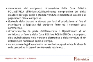 Progetto "Libri Gratuiti In Ateneo"