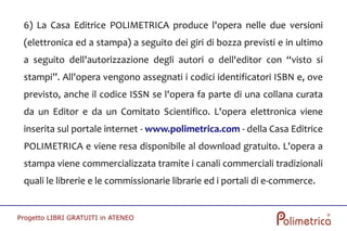 Progetto "Libri Gratuiti In Ateneo"