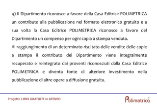 Progetto "Libri Gratuiti In Ateneo"