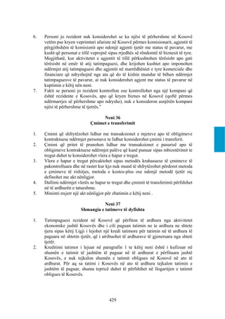 6.   Personi jo rezident nuk konsiderohet se ka njësi të përhershme në Kosovë
     vetëm pse kryen veprimtari afariste në Kosovë përmes komisionarit, agjentit të
     përgjithshëm të komisionit apo ndonjë agjenti tjetër me status të pavarur, me
     kusht që personat e tillë veprojnë sipas rrjedhës së rëndomtë të biznesit të tyre.
     Megjithatë, kur aktivitetet e agjentit të tillë përkushtohen tërësisht apo gati
     tërësisht në emër të atij tatimpaguesi, dhe krijohen kushtet apo imponohen
     ndërmjet atij tatimpaguesi dhe agjentit në marrëdhëniet e tyre komerciale dhe
     financiare që ndryshojnë nga ata që do të kishin mundur të bëhen ndërmjet
     tatimpaguesve të pavarur, ai nuk konsiderohet agjent me status të pavarur në
     kuptimin e këtij nën neni.
7.   Fakti se personi jo rezident kontrollon ose kontrollohet nga një kompani që
     është rezidente e Kosovës, apo që kryen biznes në Kosovë (qoftë përmes
     ndërmarrjes së përhershme apo ndryshe), nuk e konsideron asnjërën kompani
     njësi të përhershme të tjetrës.”

                                   Neni 36
                              Çmimet e transferimit

1.   Çmimi që shfrytëzohet lidhur me transaksionet e mjeteve apo të obligimeve
     kontraktuese ndërmjet personave te lidhur konsiderohet çmimi i transferit.
2.   Çmimi që pritet të pranohen lidhur me transaksionet e pasurisë apo të
     obligimeve kontraktuese ndërmjet palëve që kanë punuar sipas mbizotërimit te
     tregut duhet te konsiderohet vlera e hapur e tregut.
3.   Vlera e hapur e tregut përcaktohet sipas metodës krahasuese të çmimeve të
     pakontrolluara dhe në rastet kur kjo nuk mund të shfrytëzohet përdoret metoda
     e çmimeve të rishitjes, metoda e kostos-plus ose ndonjë metodë tjetër siç
     definohet me akt nënligjor.
4.   Dallimi ndërmjet vlerës se hapur te tregut dhe çmimit të transferimit përfshihet
     në të ardhurën e tatueshme.
5.   Ministri nxjerr një akt nënligjor për zbatimin e këtij neni .

                                    Neni 37
                         Shmangia e tatimeve të dyfishta

1.   Tatimpaguesi rezident në Kosovë që përfiton të ardhura nga aktivitetet
     ekonomike jashtë Kosovës dhe i cili paguan tatimin ne te ardhura ne shtete
     tjera sipas këtij Ligji i lejohet një kredi tatimore për tatimin në të ardhura të
     paguara në shtetin tjetër, që i atribuohet të ardhurave të gjeneruara nga shteti
     tjetër.
2.   Kreditimi tatimor i lejuar në paragrafin 1 te këtij neni është i kufizuar në
     shumën e tatimit të jashtëm të paguar në të ardhurat e përfituara jashtë
     Kosovës, e nuk tejkalon shumën e tatimit obligues në Kosovë në ato të
     ardhurat. Për aq sa tatimi i Kosovës në ato të ardhura tejkalon tatimin e
     jashtëm të paguar, shuma tepricë duhet të përfshihet në llogaritjen e tatimit
     obligues të Kosovës.




                                        429
 