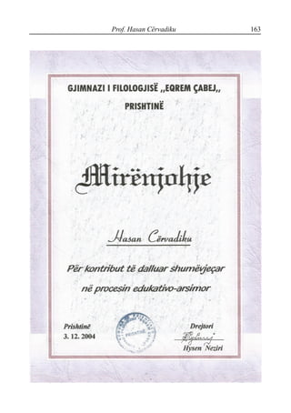 Prof. Hasan Cërvadiku 163
 