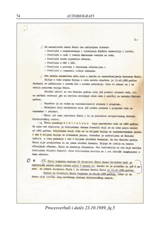 74 AUTOBIOGRAFI
Procesverbali i datës 23.10.1989, fq.5
 
