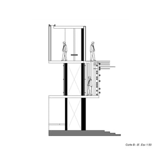 Corte B - B’. Esc 1:50
 