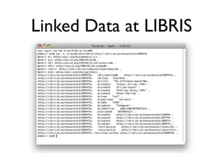 Linked Data at LIBRIS
     text/rdf+n3
 