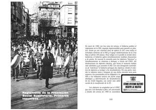 En enero de 1988, con tres años de retraso, el Gobierno publica el
                                reglamento de la PSS, requisito imprescindible para ponerla en prác-
                                tica. Existe ya una voluntad clara de aplicar la LOC como indica el
                                inmediato comienzo de la PSS y el apoyo colaboracionista de la Cruz
                                Roja al ofertar 500 plazas. Para mitigar en lo posible la temida deso-
                                bediencia, el Gobierno aplica simultáneamente medidas disuasorias
                                y de gracia. Se anuncia la amnistía para los objetores “decanos” y
                                simultáneamente se comienza a denegar, a través del CNOC, las
                                declaraciones de objeción colectiva, que hasta el momento habían
                                sido admitidas y ya sumaban 9.368. Con esta denegación sistemáti-
                                ca de “colectivas” el Gobierno persigue dos objetivos: dividir el colec-
                                tivo de objetores y castigar a los desobedientes. Por una parte, man-
                                dar la colectiva antes o después de una fecha concreta sirve para
                                separar a los amnistiables de los obligados a la
                                PSS, a los militantes activos con fuerte carga
                                ideológica y determinación de desobediencia
                                de los recién llegados, ese sector más débil
                                nacido de la masificación de la OC.

                                     Los objetores no aceptados por el CNOC,
                                que van a ser llamados a filas, son convocados
                                a finales del verano de 1988 en asambleas
Reglamento de la Prestación
Social Sustitutoria. Primeros
insumisos                                                        195
 