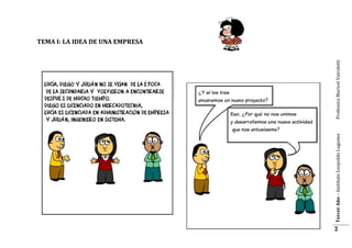 Tercer Año – Instituto Leopoldo Lugones

Profesora Maricel Vairoletti

TEMA I: LA IDEA DE UNA EMPRESA

3

 