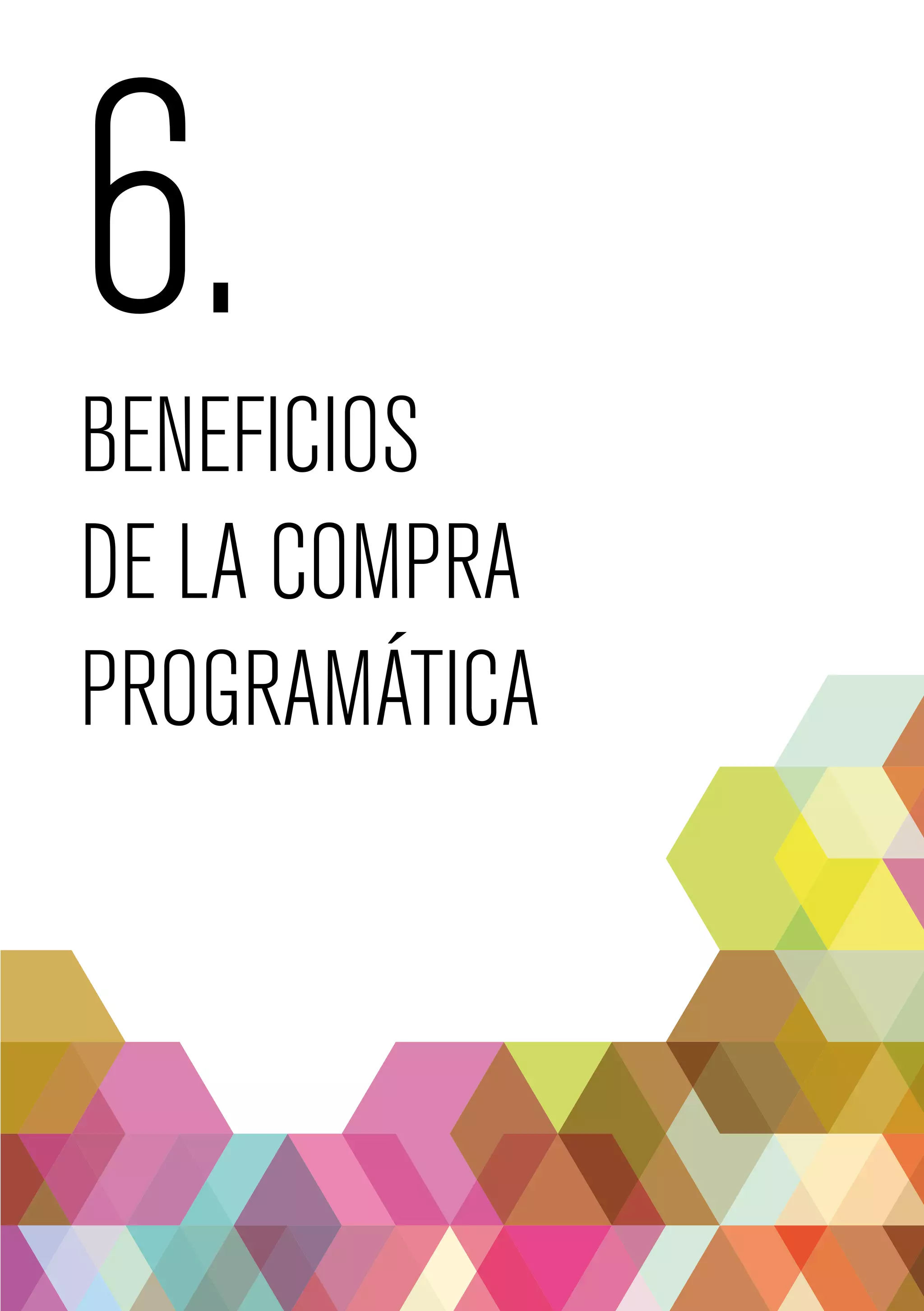 6. 
BENEFICIOS 
DE LA COMPRA 
PROGRAMÁTICA 
 