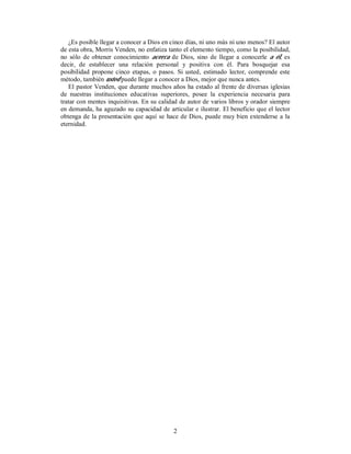 Libro como conocer a dios en 5 dias | PDF