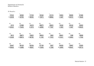 Departamento de Orientación
Refuerzo Educativo
Mariola Ramírez 35
30. Resuelve :
 