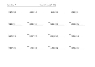 Matemáticas 4º Educación Primaria (2º Ciclo)
 