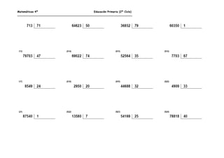 Matemáticas 4º Educación Primaria (2º Ciclo)
 