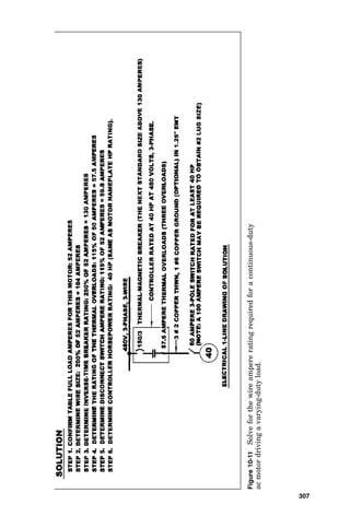 Figure
10-9
Solve
for
the
wire
ampere
rating
required
for
a
continuous-duty
ac
motor
driving
an
intermittent-duty
load.
303
 