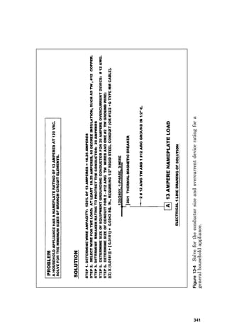 Figure
13-2
Solve
for
the
conductor
size
and
overcurrent
device
rating
for
a
general
continuous
load.
337
 