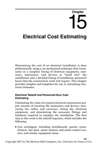 Electrical Design and Layout Calculations 367
Figure 14-5 Solve for working space in front of equipment operating
at over 600 V to ground.
 