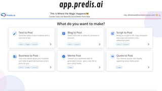 app.predis.ai
 