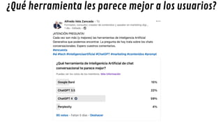 ¿Qué herramienta les parece mejor a los usuarios?
 