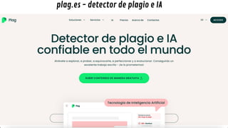 plag.es - detector de plagio e IA
 