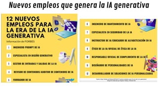 Nuevos empleos que genera la IA generativa
 