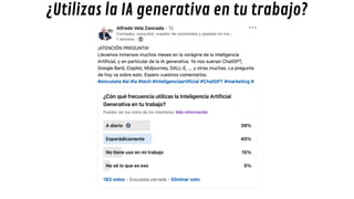 ¿Utilizas la IA generativa en tu trabajo?
 