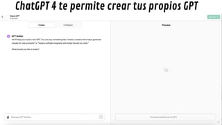 ChatGPT 4 te permite crear tus propios GPT
 